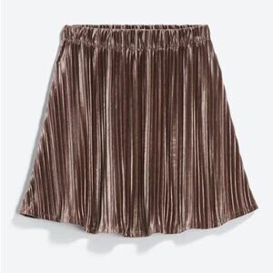 THML Kiya Pleated Velvet Skirt Stitch Fix Medium Petite Brown